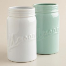 wedding photo - Large Mason Jar Vases, Set Of 2