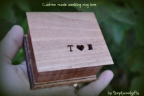 wedding photo - wedding ring box, custom ring box, personalized gift box, gift box, wooden box, small jewelry box, bridesmaids gift, wedding favor