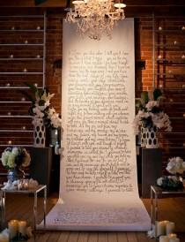 wedding photo - Hand-written Aisle Runner/Backdrop
