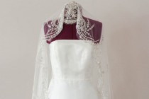 wedding photo - Bridal Silk Veil - Art Deco