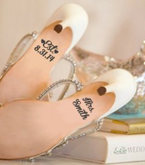 wedding photo - Wedding Shoe Decal / Wedding Shoe Sticker / Personalized Wedding Decal / Personalized Wedding Sticker