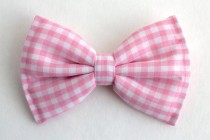 wedding photo - Boys Bow Tie Pink Gingham, Newborn, Baby, Child, Little Boy, Great for Special Occasion Wedding or Photo Prop