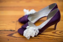 wedding photo - Wedding shoes peep toe low heel short heel high heel bridal shoes embellished with feathery vintage lace and crystal pearl brooch