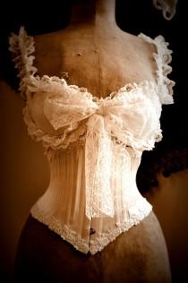 wedding photo - Vintage style Corset perfect bridal lingerie romantic wedding underwear