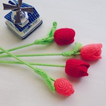 wedding photo - PDF Crochet Flower Tulip Pattern  - Easy crochet - flower wedding perfect bouquet - home vase arrangement - Instant DOWNLOAD