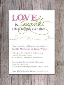 wedding photo - Rehearsal Dinner Invitation - Happily Ever After
