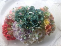 wedding photo - SALE - 6 BOUQUETS WHOLESALE Vintage Millinery Flowers Forget Me Nots   for Weddings - Mothers Day & Easter