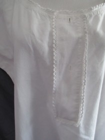 wedding photo - Antique nightgown, late 1800's, white cotton, plain, simple, summer, homemade, not perfect
