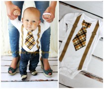 wedding photo - Baby Boy Tie and Suspenders Bodysuit. Tie Suspenders look is in. Mustache party idea. Cake Smash Birthday Outfit, Valentine's Day Outfit