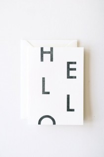 wedding photo - Hello- Letterpress Printed Note Card