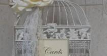wedding photo - Birdcage Wedding Card Holder / Gold Birdcage Cardholder