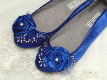 wedding photo - Wedding Shoes - Ballet Flats, Vintage Lace, Swarovski Crystals, 250 Colors, Belle-Women's Bridal Shoes