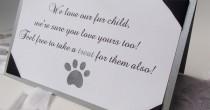 wedding photo - Treat Sign For Furry Pet - Tent Sign-Wedding Signs- Paw Print- Silver- Ready To Ship