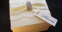 wedding photo - Elegant Diamante Buckle. Decorated Gift Box. Bespoke