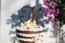 wedding photo - Monogram Wedding Cake topper - Wooden cake topper - Personalized Cake topper