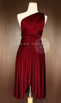 wedding photo - Wine Red Bridesmaid Convertible Dress Infinity Dress Multiway Dress Wrap Dress Wedding Dress