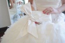 wedding photo - Ivory Bridal Clutch - The Elle Jane Clutch in Ivory Silk, wedding purse, bride big bow bag
