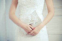 wedding photo - Bridal Clutch Wedding Purse in ivory or white