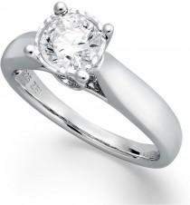 wedding photo - TruMiracle® Diamond Solitaire Engagement Ring in 14k White Gold (3/4 ct. t.w.)