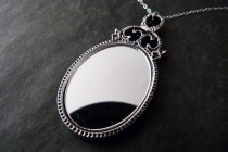 wedding photo - Real Mirror Necklace Sterling Silver Romantic Jewelry Wedding Bridesmaids Gift