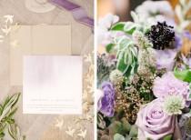 wedding photo - Lavender and Gold Rustic Luxe Styling
