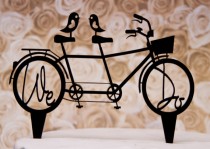 wedding photo - Wedding Cake Topper We Do with Bicycle for Two