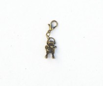 wedding photo - Robot Zipper Pull- Charm Clip for Zippers, Purses, Bags, Key Chain, Pet Collar, and More