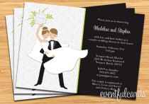 wedding photo - Couple Wedding Shower Invitation - Printable or E-card or Facebook