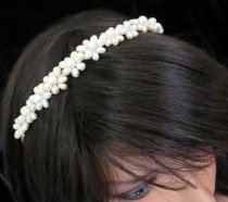 wedding photo -  Freshwater Pearl Bridal headband, Wedding headband, Bridal hair accessory, Bridal headpiece