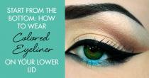 wedding photo - Start From the Bottom: How to Wear Colored Eyeliner on Your Lower Lid