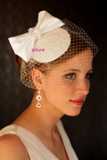 wedding photo - BIRDCAGE VEIL. Wedding hat, bridal hat, headpiece