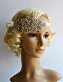 wedding photo - Crystal Headband,Rhinestone flapper Gatsby Headband, Wedding Bridal Headband  Headpiece, Halo Bridal Headpiece, 1920s Flapper headband