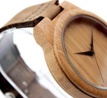 wedding photo - Personalized Minimalist Engraved Wooden Watch with Genuine Leather, Mens watch, Groomsmen gift, Wood Watch Bamboo Watch HUT009