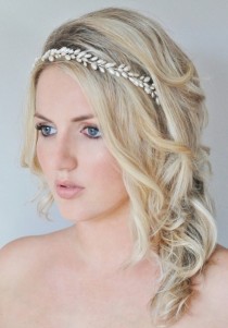 wedding photo - Bridal Hair Vine, Pearl Bridal Wreath, Grecian Bridal Halo, Pearl Wedding Hair Piece, Wedding Hair Accessories, Grecian Leaf Hair Vine