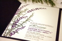 wedding photo - SAMPLE Lavender and Rosemary Wedding Invitation