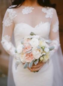 wedding photo - Bride With Peony Bouquet