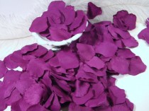 wedding photo - African Violet Purple Rose Petals - 200 Artifical Petals  Romantic  Wedding Decoration Flower Girl Petals  Valentines - Love