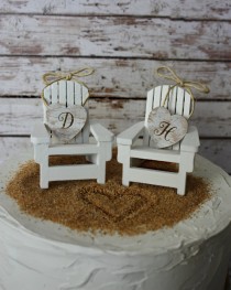 wedding photo - Adirondack beach wedding chairs-Adirondack chairs-wedding cake topper-beach chairs-beach wedding-destination wedding-beach-custom