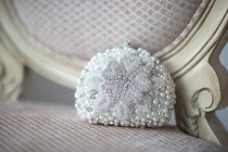 wedding photo - Wedding Purse, Bridal Clutch, Beaded Wedding Handbag
