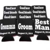 wedding photo - Groomsmen Koozies, Bachelor Party Favors, Groomsmen Gifts, Personalized Koozies