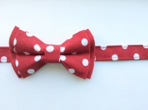 wedding photo - Red polka dot bow tie, red bow tie, polka dot bow tie, disney bow tie, Mickey Mouse bow tie, disney bow tie, doggy bow tie, boy bow tie