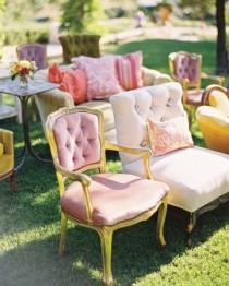 wedding photo - Luscious Seating At An Outdoor Ceremony