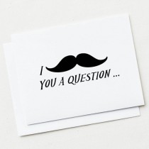 wedding photo - 4 Groomsman Cards. I Moustache You a Question. Will You Be My Groomsman?