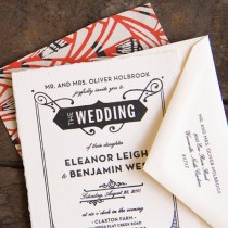 wedding photo - Printable Gatsby Wedding Invitation, Letterpress, Art Deco, Art Nouveau, Formal, Vintage, Retro