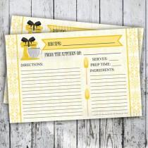 wedding photo - Kitchen Bridal Shower Recipe Card to Match Invitation - Printable file