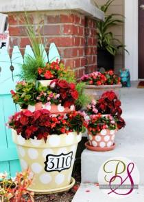 wedding photo - How to Make Dotted & Tiered Terracotta Planters - DIY & Crafts - Handimania