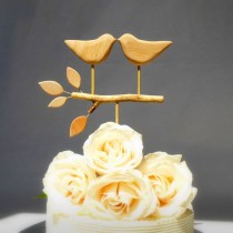 wedding photo - Wedding Cake Topper, Bird Cake Topper/ Love Birds for Your Rustic Wedding and Shipping in 3-5 Business Days on Every Cake Topper