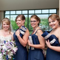 wedding photo - Bridesmaid clutches custom made in your wedding color scheme