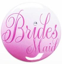 wedding photo - Large Size Bridesmaid Button - Bridal Party Buttons, Bachelorette Party Button, Bridal Shower Button, Bmaid