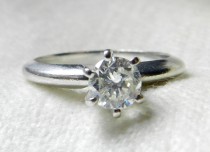 wedding photo - Platinum Engagement Ring .65 Ct Platinum Diamond Engagement Platinum Ring Diamond Ring
